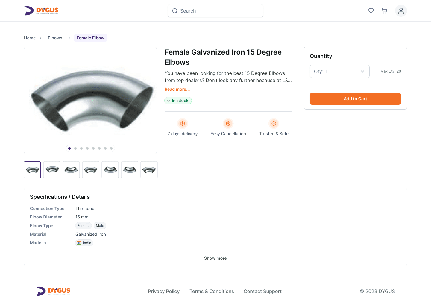 Product Detail Page
